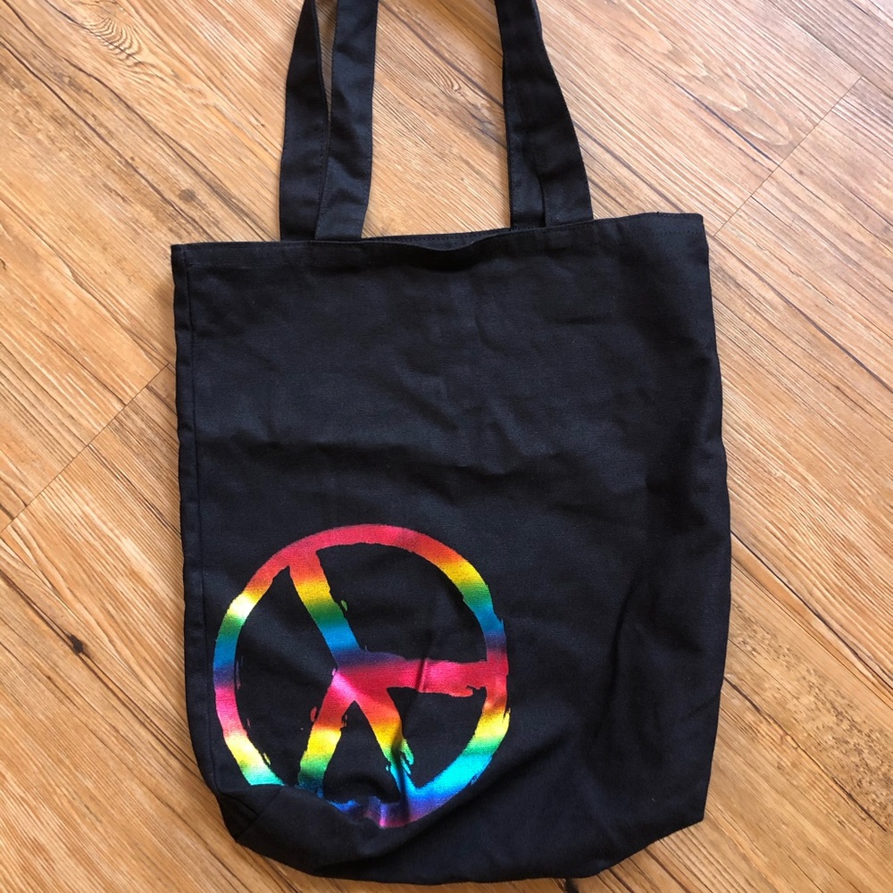 Tie Dye Peace Sign Tote Bag